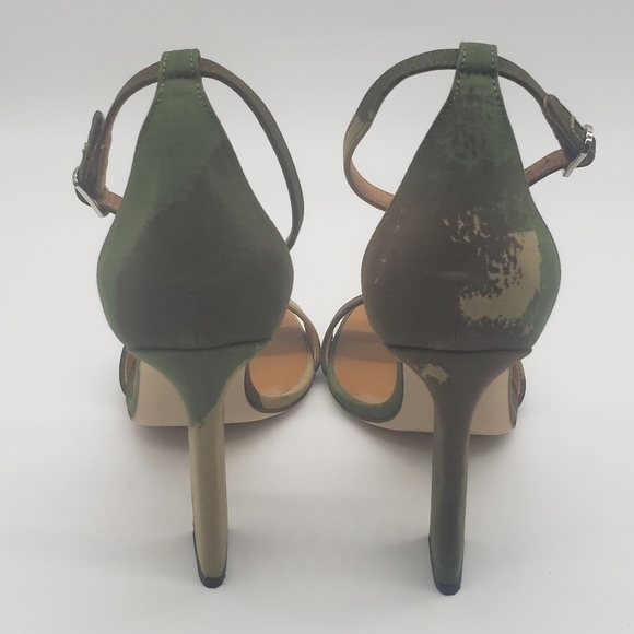 1236- Victoria Beckman Sandals Size 36EU 5.5 US Army Colors - Picture 4 of 6